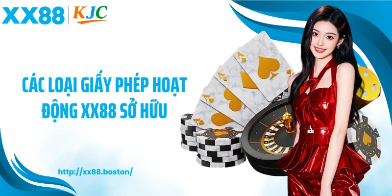 Các loại giấy phép hoạt động XX88 sở hữu
